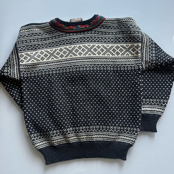 Dale of Norway Black and White Nordic Sweater - Picture 3 of 3